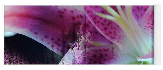 Pink Lily Abstract - Yoga Mat