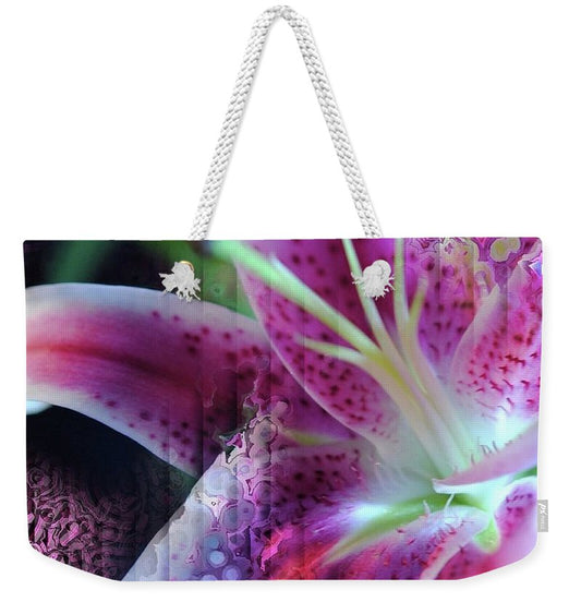 Pink Lily Abstract - Weekender Tote Bag