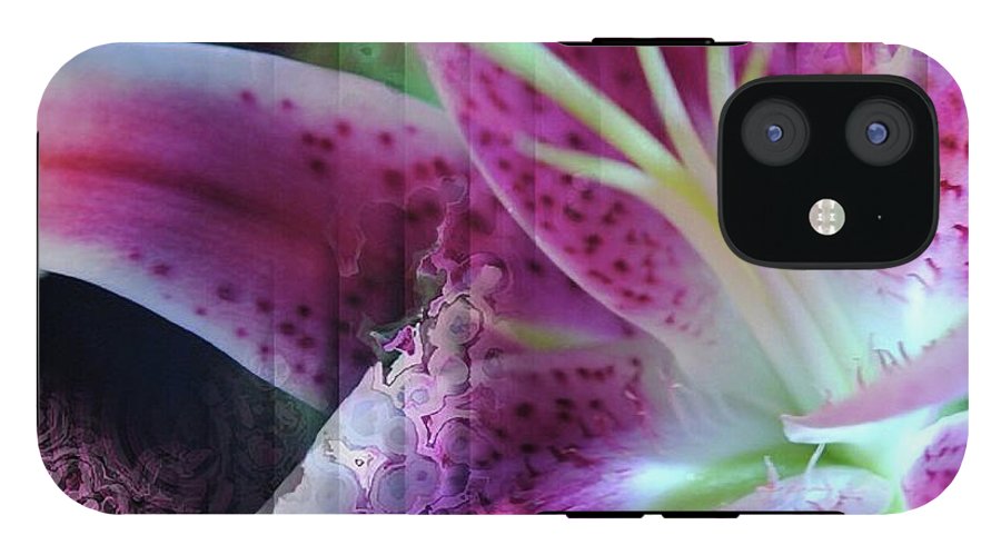 Pink Lily Abstract - Phone Case