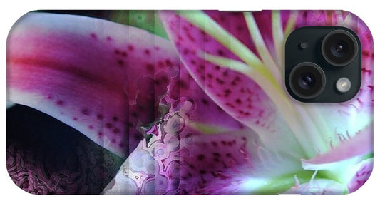 Pink Lily Abstract - Phone Case