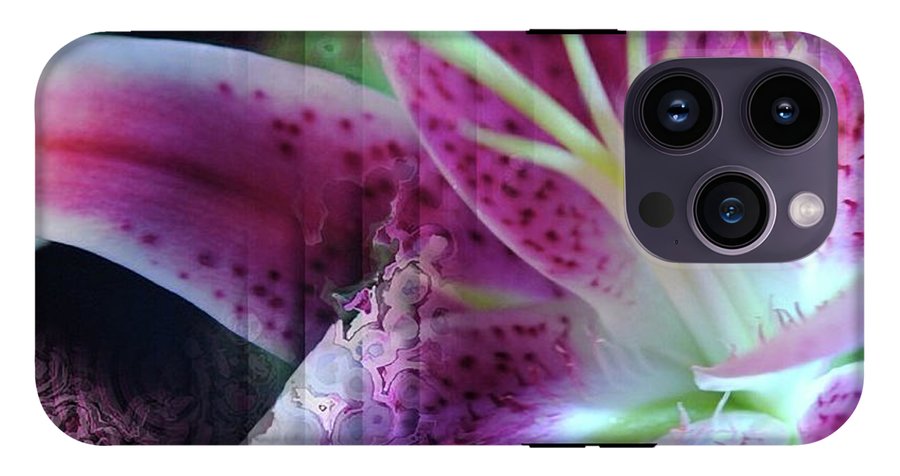 Pink Lily Abstract - Phone Case