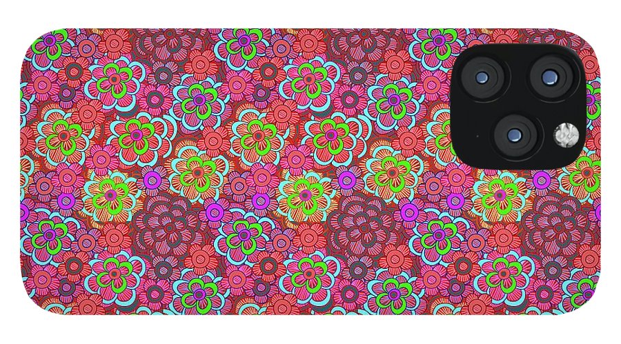 Pink Retro Flowers - Phone Case