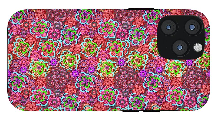 Pink Retro Flowers - Phone Case