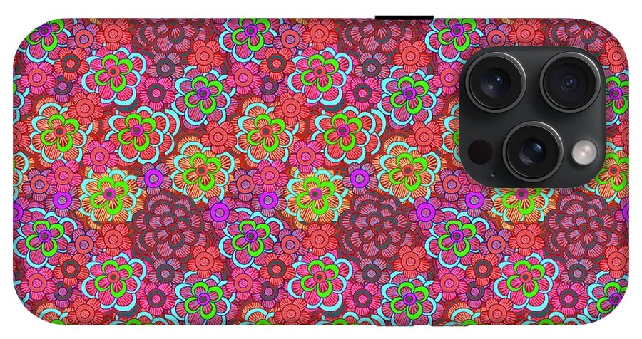 Pink Retro Flowers - Phone Case