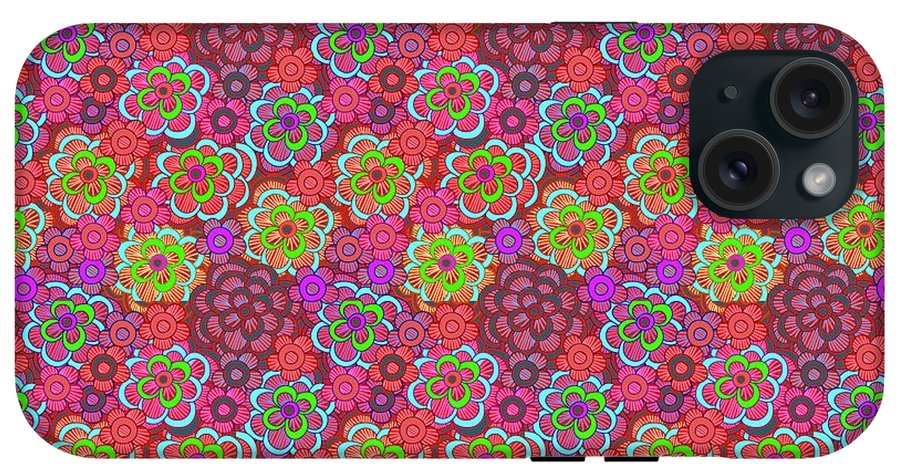 Pink Retro Flowers - Phone Case