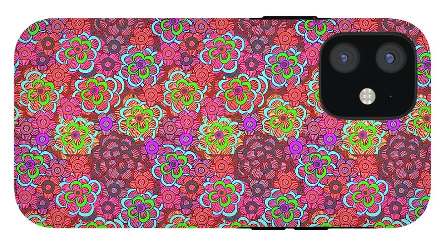 Pink Retro Flowers - Phone Case