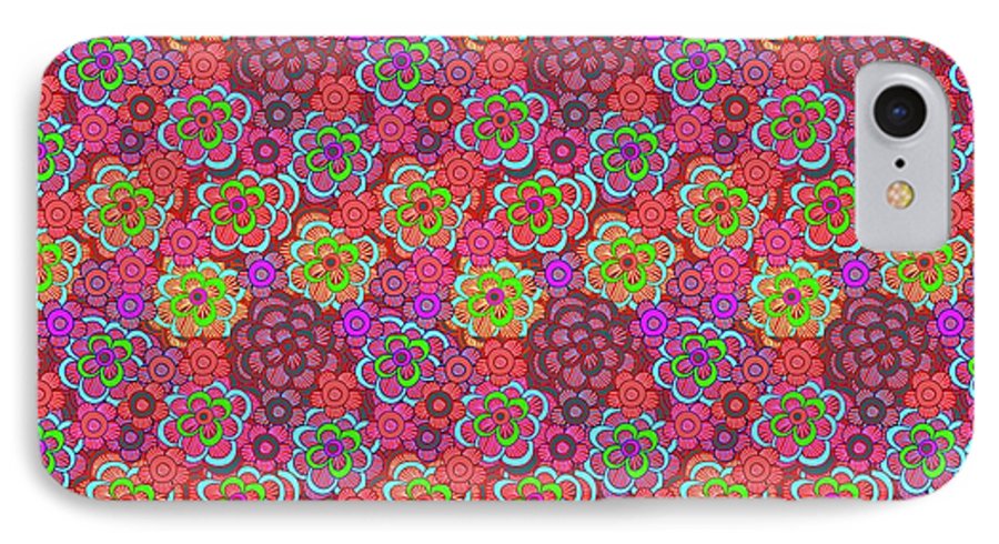 Pink Retro Flowers - Phone Case