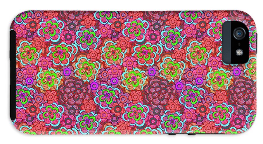 Pink Retro Flowers - Phone Case