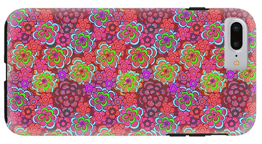 Pink Retro Flowers - Phone Case
