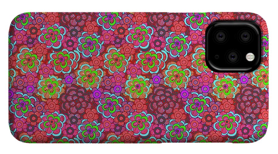 Pink Retro Flowers - Phone Case