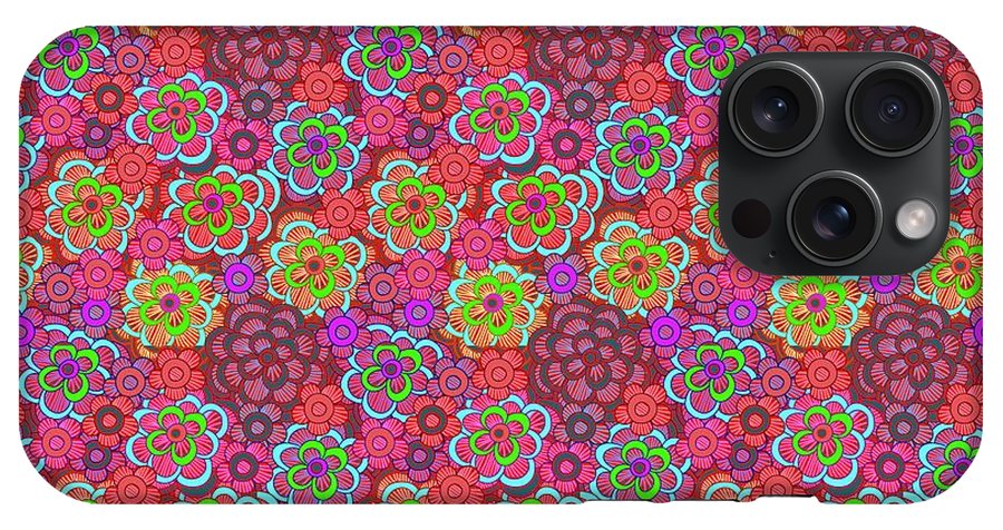 Pink Retro Flowers - Phone Case