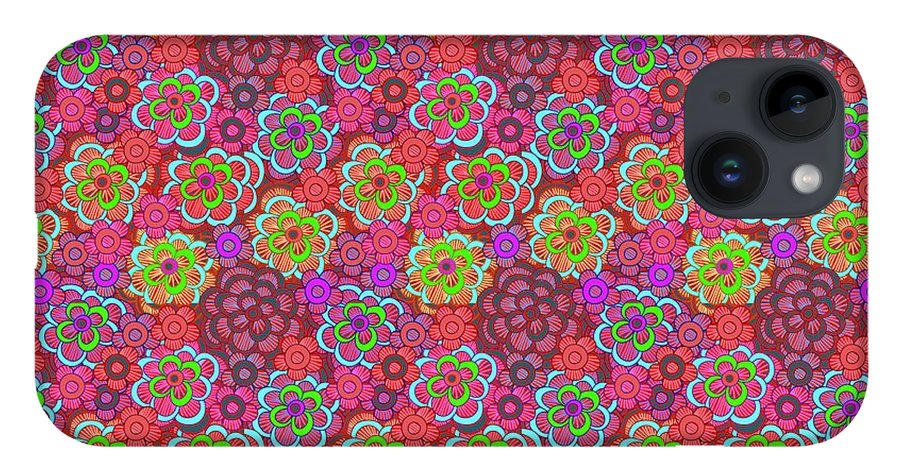 Pink Retro Flowers - Phone Case