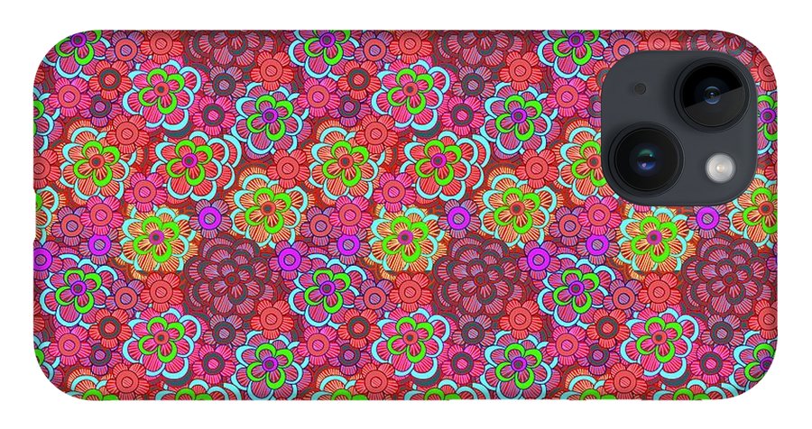 Pink Retro Flowers - Phone Case