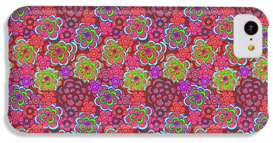Pink Retro Flowers - Phone Case
