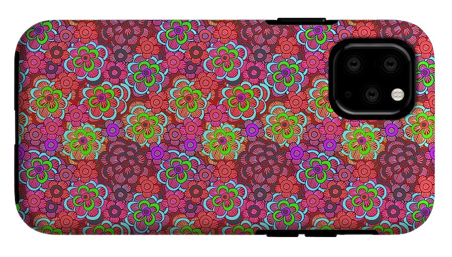 Pink Retro Flowers - Phone Case