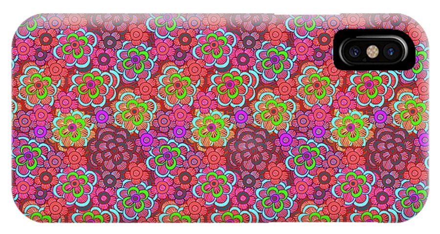 Pink Retro Flowers - Phone Case