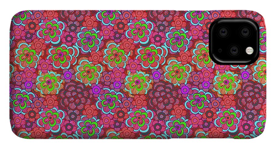 Pink Retro Flowers - Phone Case