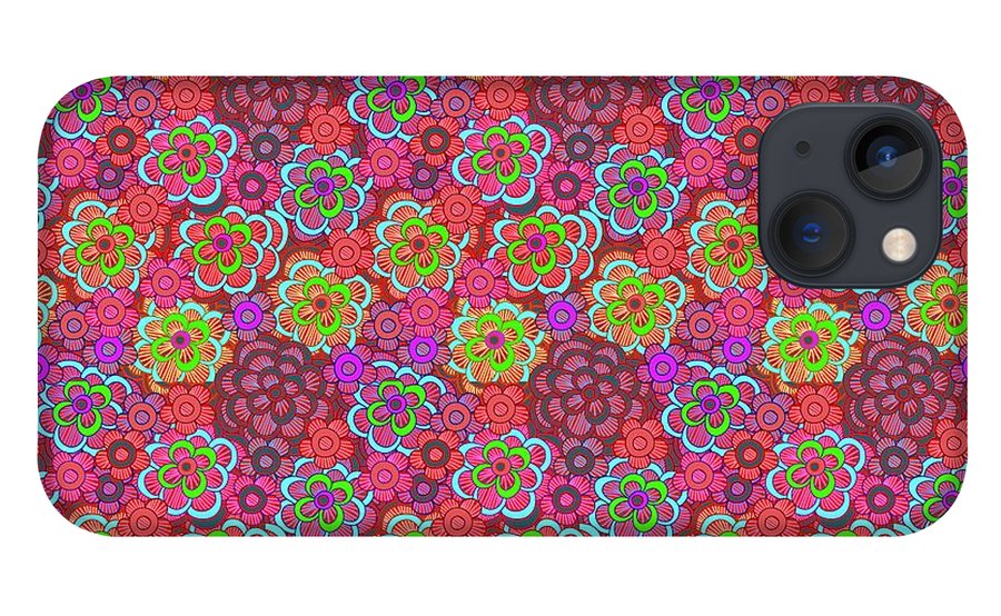 Pink Retro Flowers - Phone Case