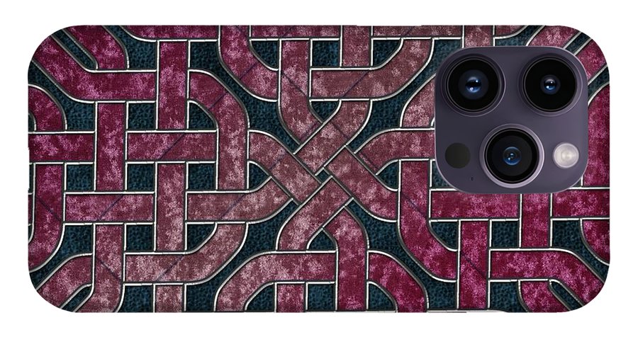 Pink Velvet Celtic Knot Square - Phone Case