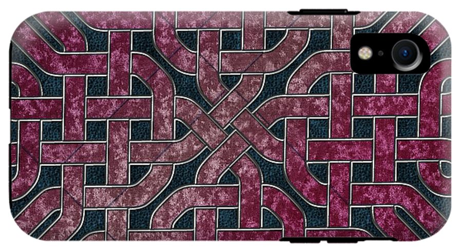 Pink Velvet Celtic Knot Square - Phone Case