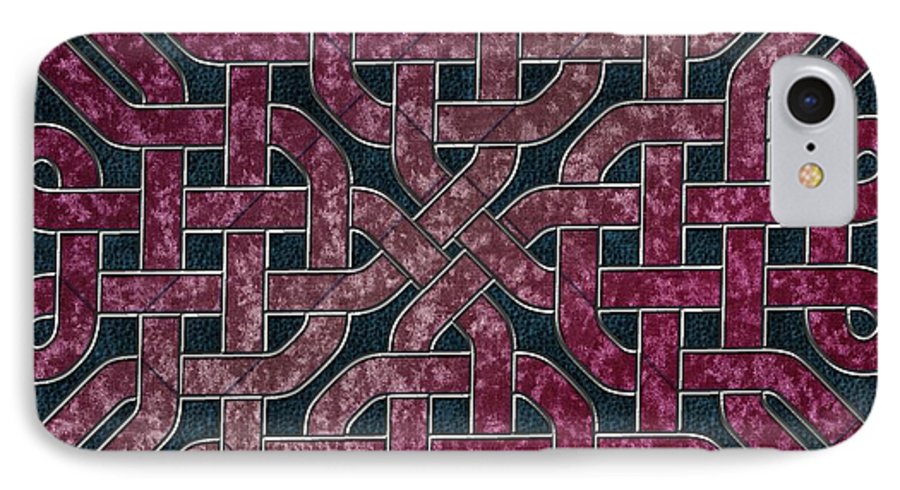 Pink Velvet Celtic Knot Square - Phone Case