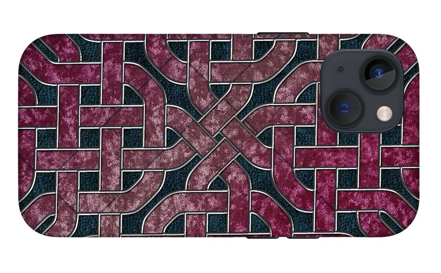 Pink Velvet Celtic Knot Square - Phone Case