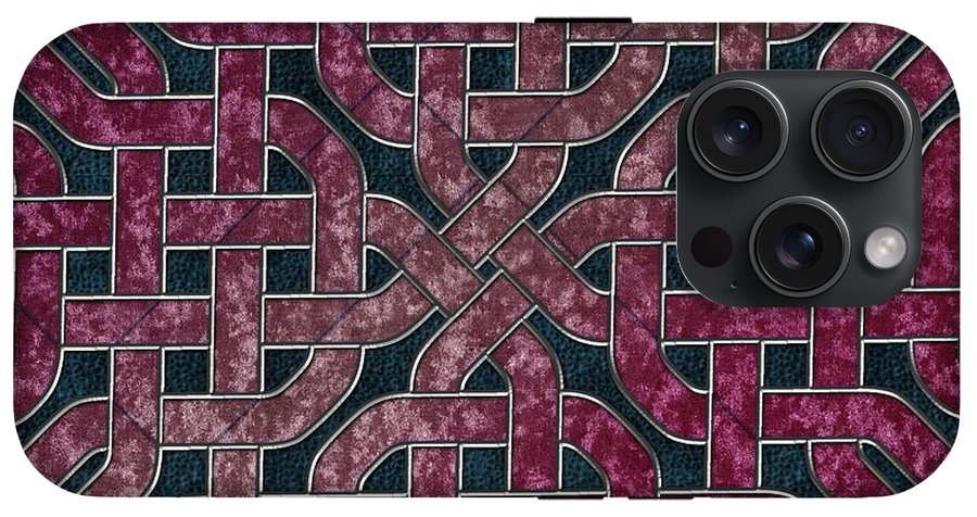 Pink Velvet Celtic Knot Square - Phone Case