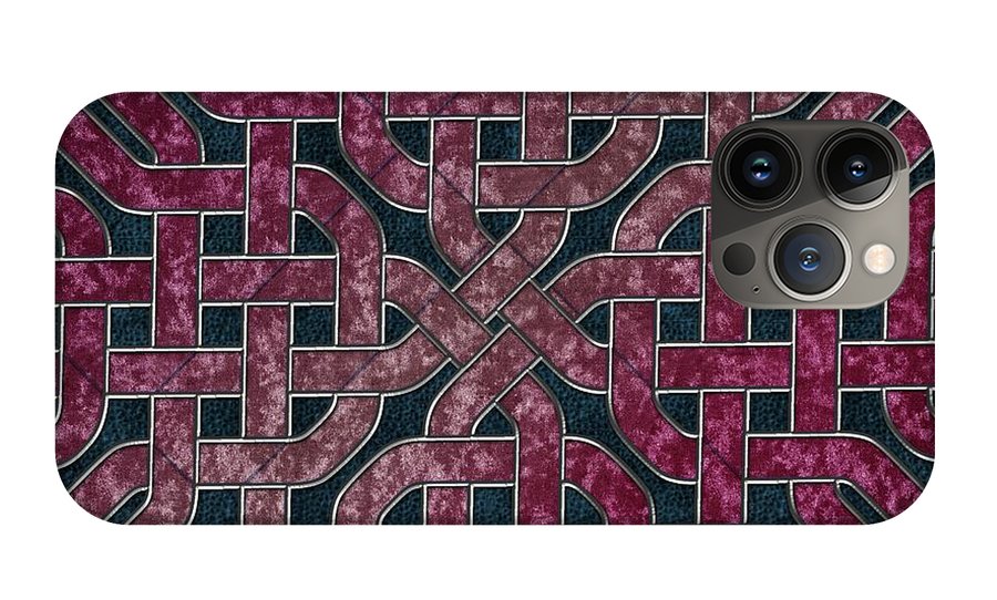 Pink Velvet Celtic Knot Square - Phone Case