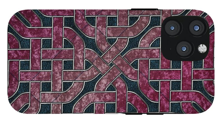 Pink Velvet Celtic Knot Square - Phone Case