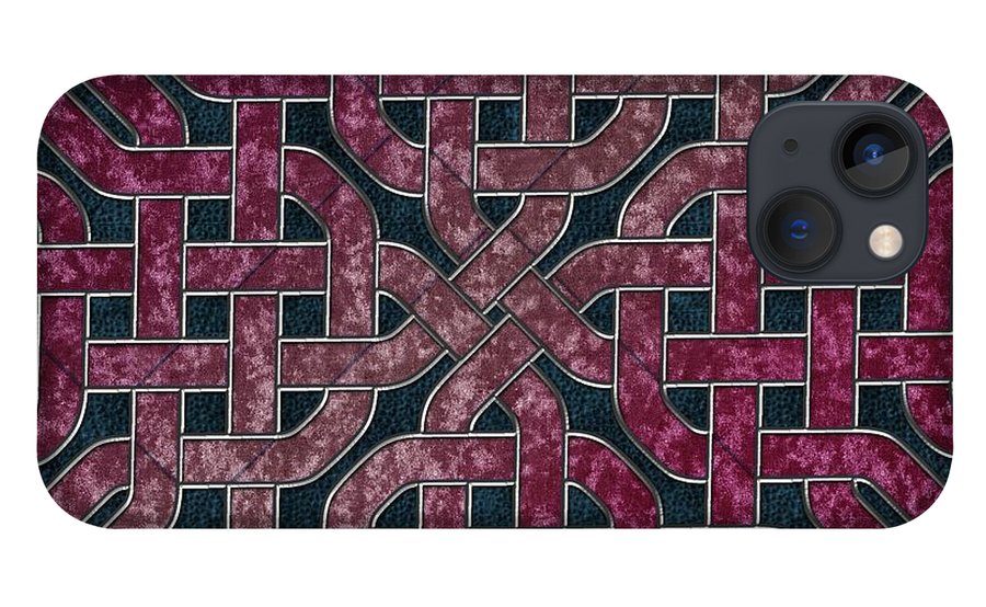 Pink Velvet Celtic Knot Square - Phone Case