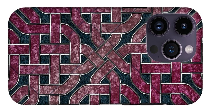 Pink Velvet Celtic Knot Square - Phone Case