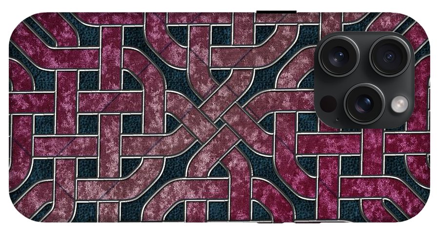 Pink Velvet Celtic Knot Square - Phone Case