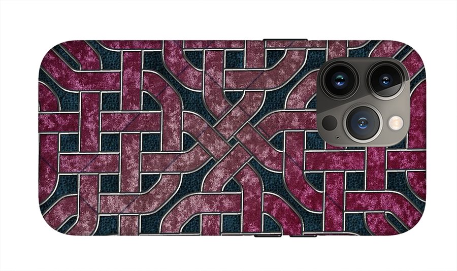 Pink Velvet Celtic Knot Square - Phone Case