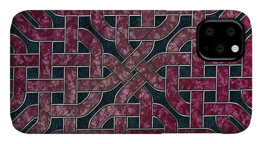 Pink Velvet Celtic Knot Square - Phone Case