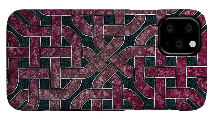 Pink Velvet Celtic Knot Square - Phone Case