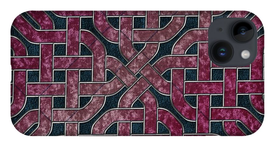 Pink Velvet Celtic Knot Square - Phone Case