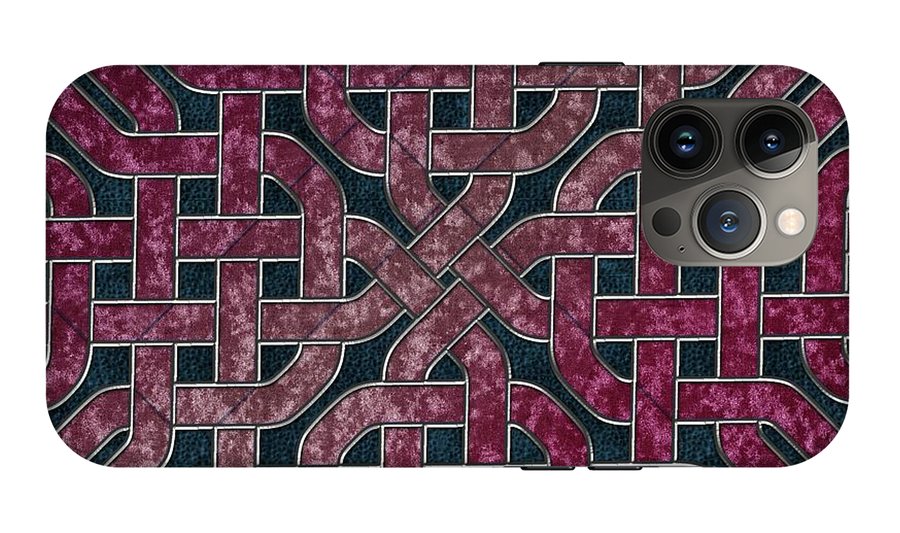 Pink Velvet Celtic Knot Square - Phone Case