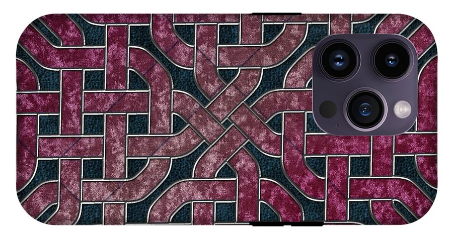 Pink Velvet Celtic Knot Square - Phone Case