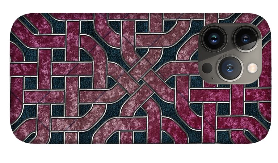 Pink Velvet Celtic Knot Square - Phone Case