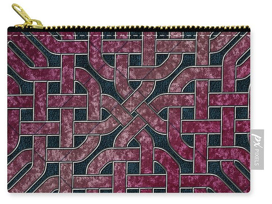 Pink Velvet Celtic Knot Square - Carry-All Pouch