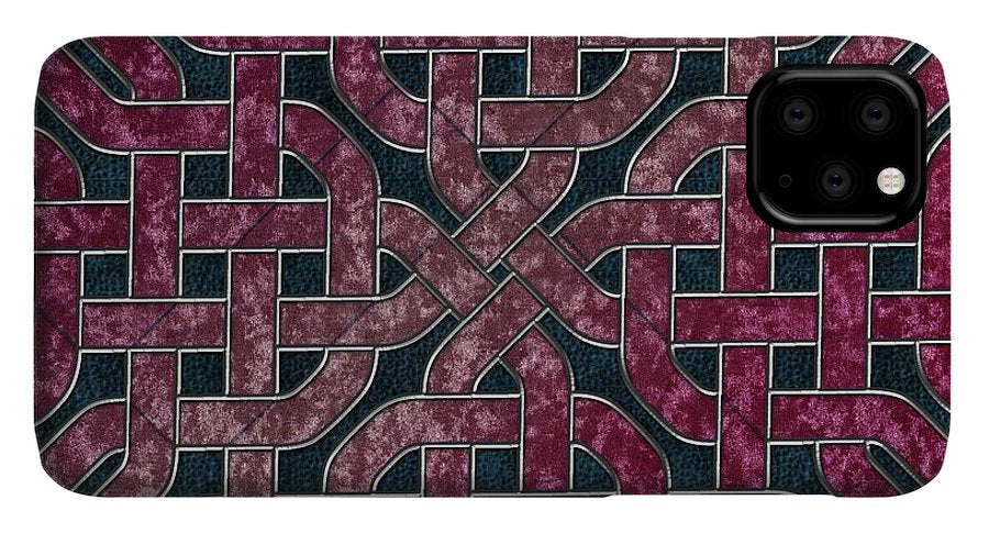 Pink Velvet Celtic Knot Square - Phone Case