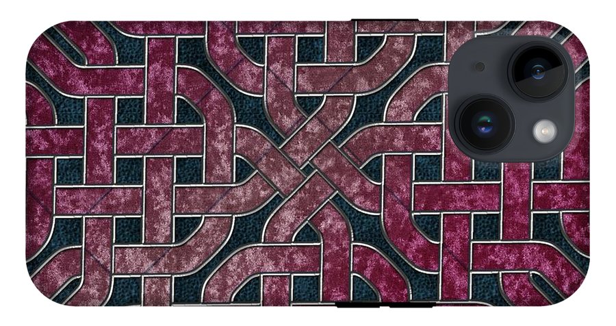 Pink Velvet Celtic Knot Square - Phone Case