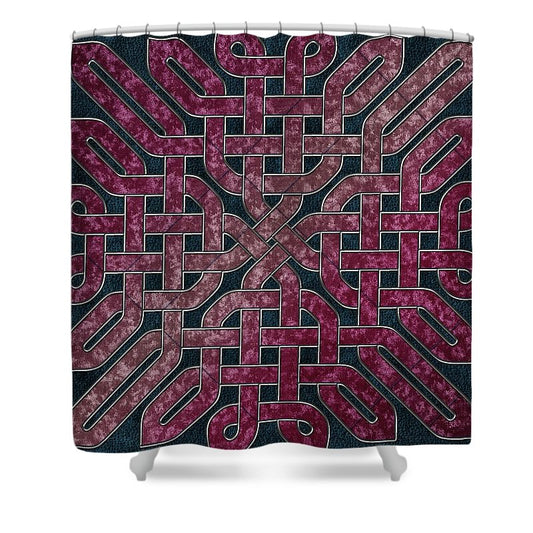 Pink Velvet Celtic Knot Square - Shower Curtain