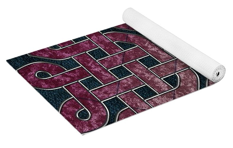 Pink Velvet Celtic Knot Square - Yoga Mat