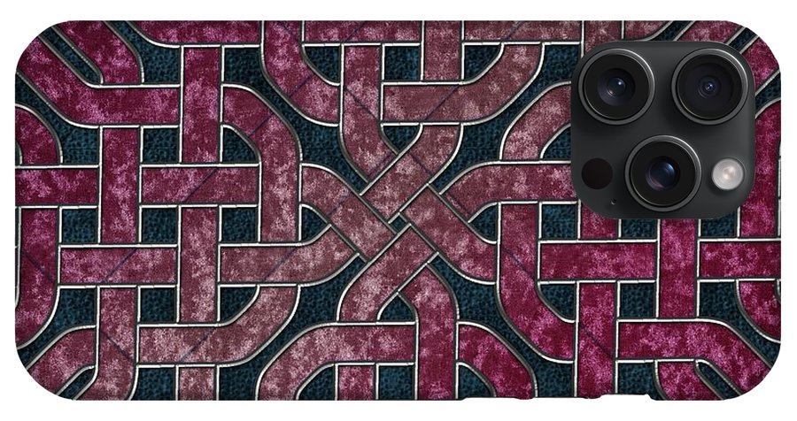 Pink Velvet Celtic Knot Square - Phone Case