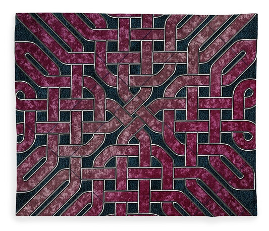 Pink Velvet Celtic Knot Square - Blanket