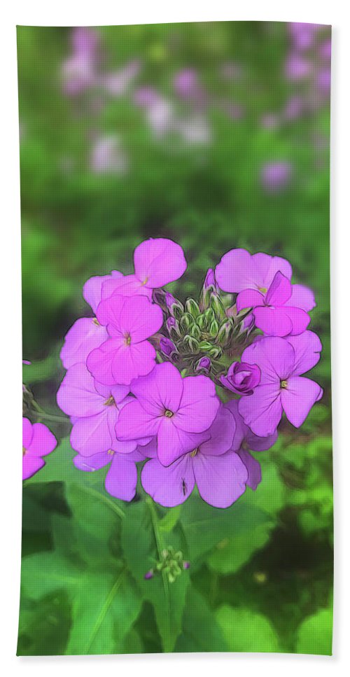Pink Wildflowers - Bath Towel