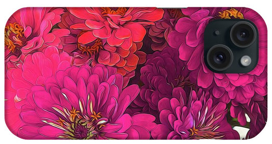 Pink Zinnias - Phone Case
