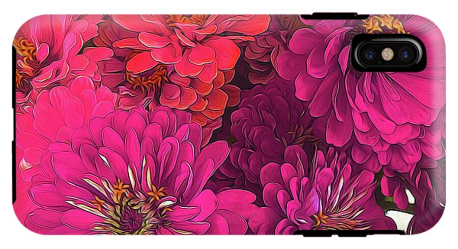 Pink Zinnias - Phone Case