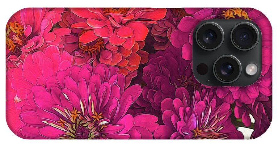 Pink Zinnias - Phone Case